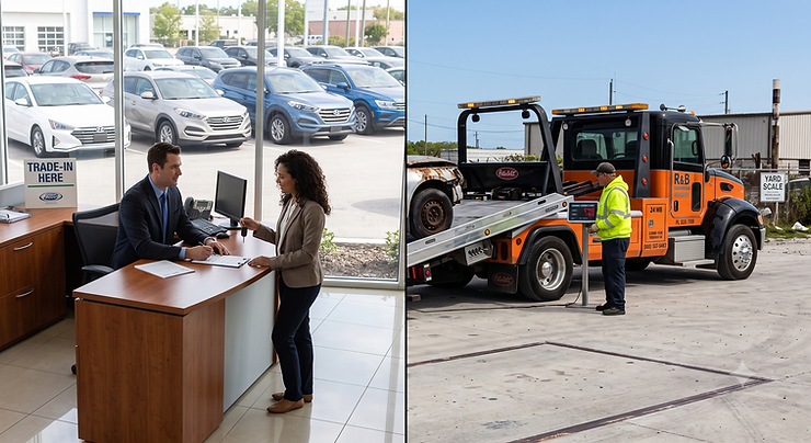 Junk car vs trade-in comparison for Ohio sellers.