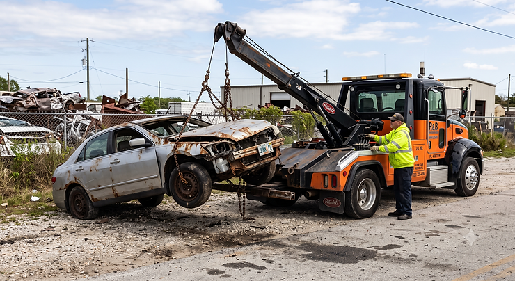 Junk car buyer scams — avoiding shady tow truck pickups in Ohio.